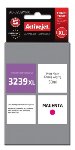 Activejet AB-3239MNX Tusz  (zamiennik Brother LC3239XLM; Supreme; 50 ml; purpurowy)