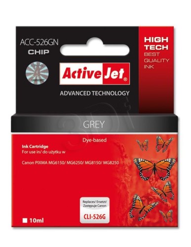 Activejet ACC-526GN Tusz (zamiennik Canon CLI-526G; Supreme; 10 ml; szary)