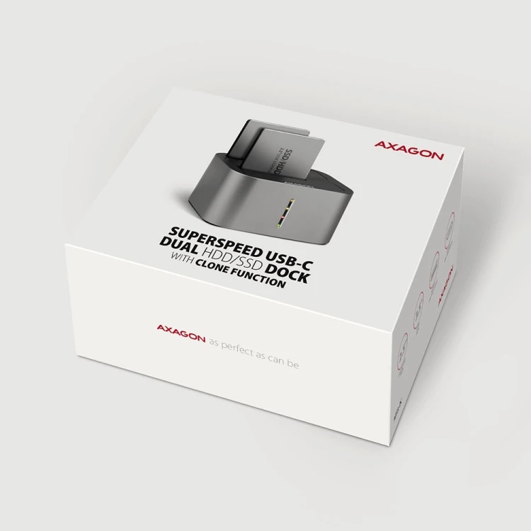 Stacja dokująca AXAGON ADSA-DC USB3.2 Gen1 - 2x SATA 6G CLONE DUAL HDD ASMedia