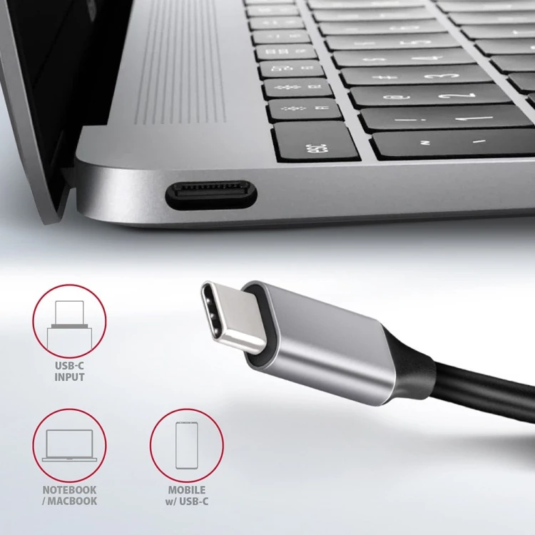 Axagon HMC-6GL stacja dokująca USB 3.2 Gen 1 (3.1 Gen 1) Type-C Czarny, Szary