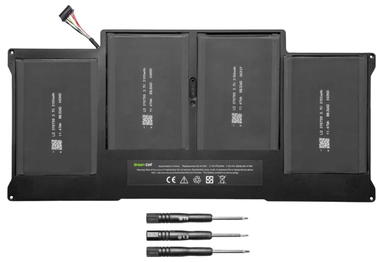 GREEN CELL BATERIA AP14V2 A1496 A1405 A1377 DO APPLE MACBOOK AIR 13 A1466 A1369 (2010-2017) 47WH 7.6V