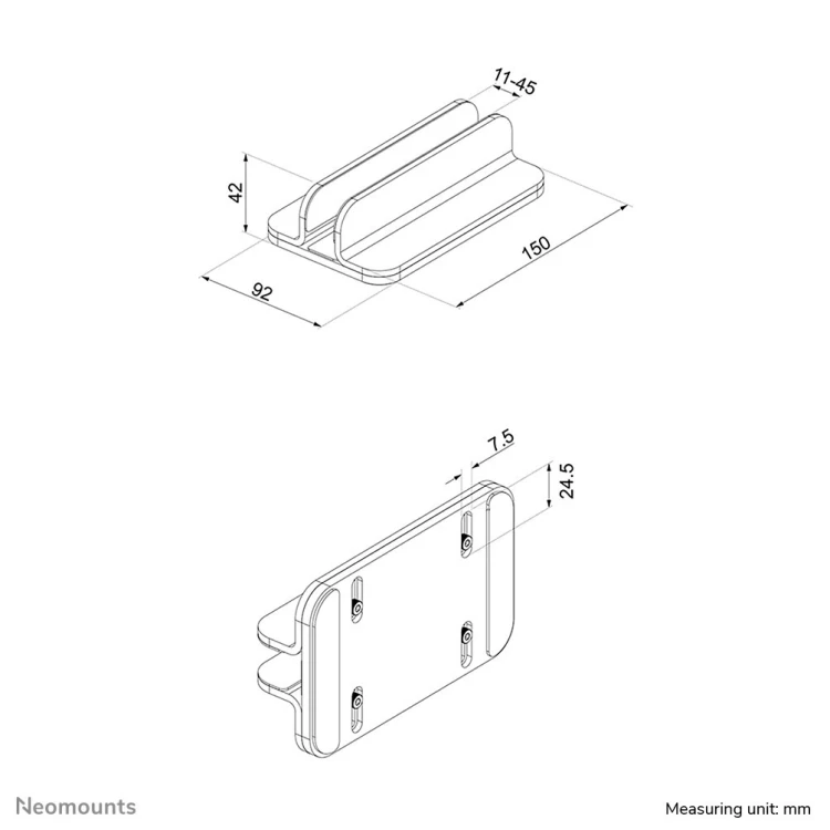 NB AKCESORIA DESK STAND 11-17" NSLS300 NEWSTAR