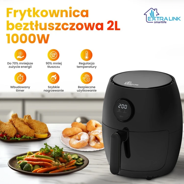 Extralink Smart Life Air Fryer SJ-200 2L