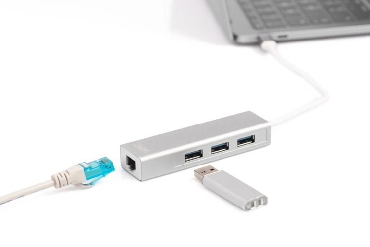 Digitus Hub USB 3.0 Type-C™ z Gigabit Ethernet