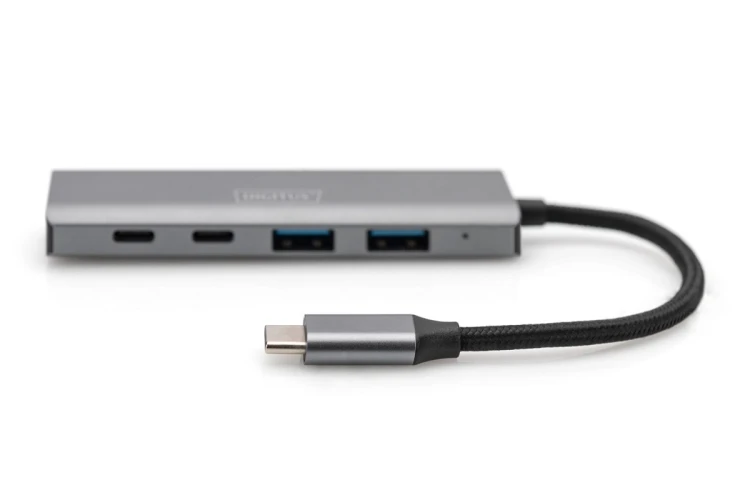 Digitus Koncentrator USB-C 4-portowy, 2 x USB A i 2 x USB-C