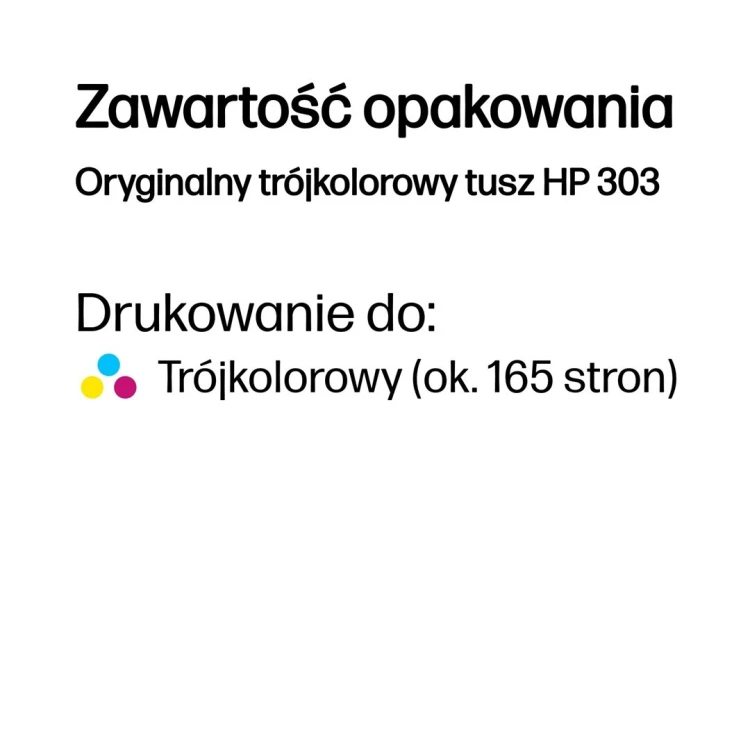Tusz HP 303 Cyan/Magenta/Yellow