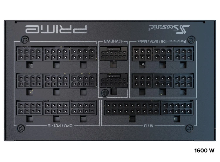 Seasonic ATX3-PRIME-PX-1600 moduł zasilaczy 1600 W 20+4 pin ATX ATX Czarny