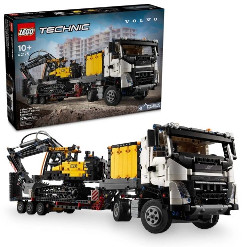 LEGO Technic 42175 - Ciężarówka Volvo FMX i koparka EC230 Electric
