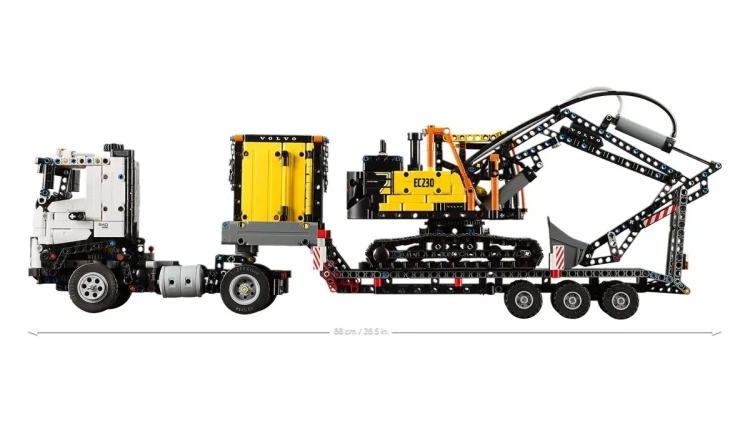 LEGO Technic 42175 - Ciężarówka Volvo FMX i koparka EC230 Electric