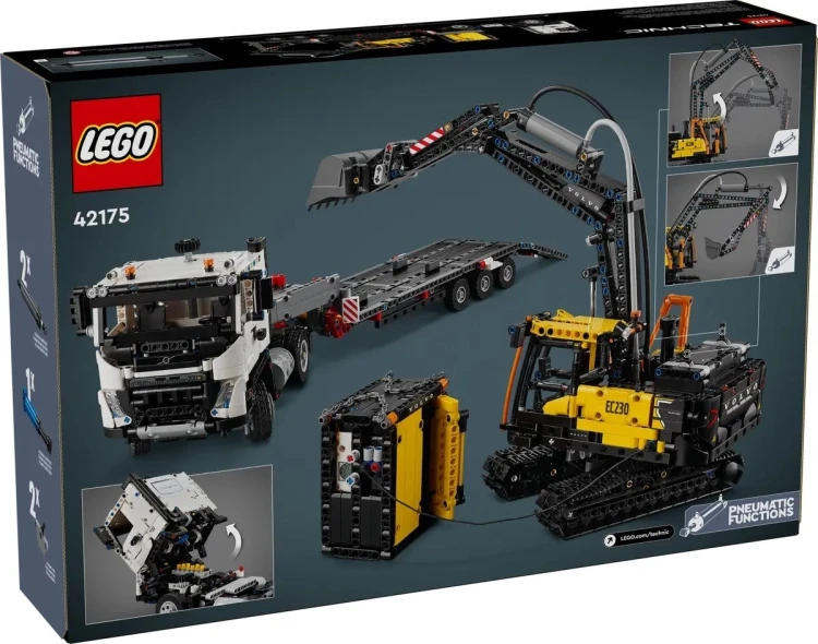 LEGO Technic 42175 - Ciężarówka Volvo FMX i koparka EC230 Electric