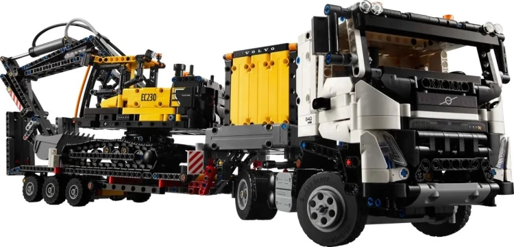 LEGO Technic 42175 - Ciężarówka Volvo FMX i koparka EC230 Electric