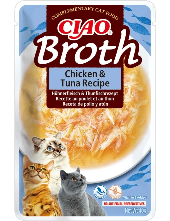 INABA CIAO Bulion o smaku kurczaka i tuńczyka 40g