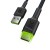 GREEN CELL KABEL KABGC13 GC RAY USB - USB-C 200CM, ZIELONY LED, SZYBKIE ŁADOWANIE ULTRA CHARGE, QC 3.0