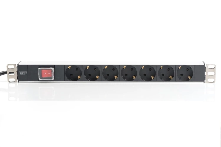 Listwa zasilająca do szaf rack (PDU) 19 cali 7x Schuko