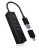 ICY BOX IB-HUB1419-LAN USB 3.2 Gen 1 (3.1 Gen 1) Type-A Czarny