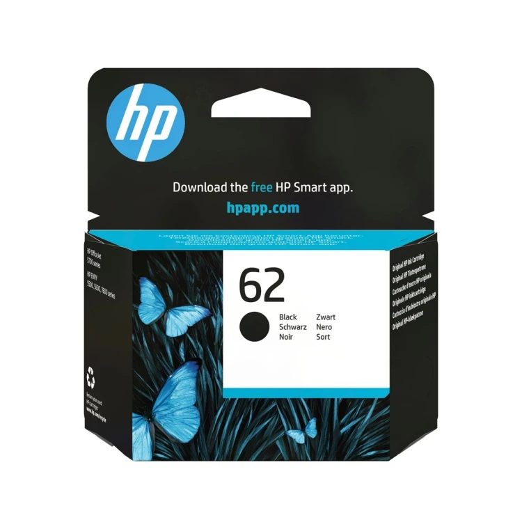 HP 62 oryginalny wkład atramentowy czarny