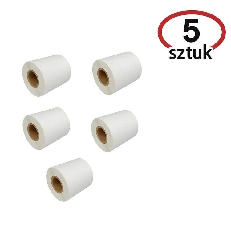 BSTech Etykiety termiczne o wymiarach 60x40 mm, dostępne w rolkach po 1000 sztuk. Ilość w opakowaniu wewnętrznym: 5 sztuk, białe, ZEBRA