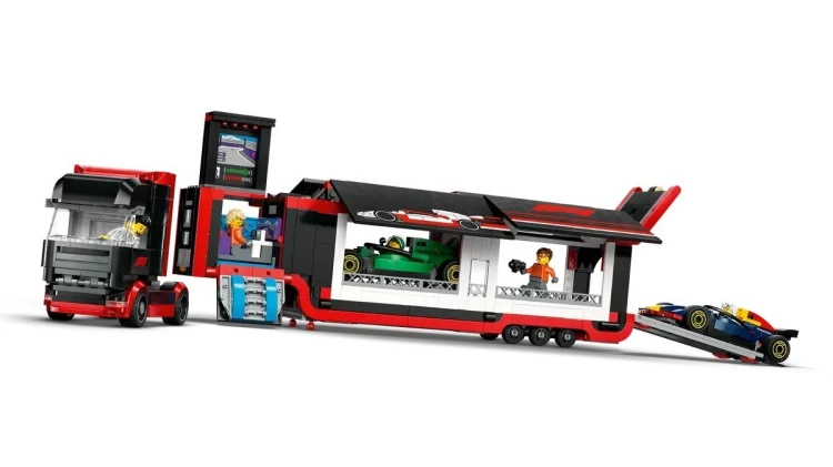 LEGO City 60445 - F1 Ciężarówka z bolidami RB20 i AMR24 F1