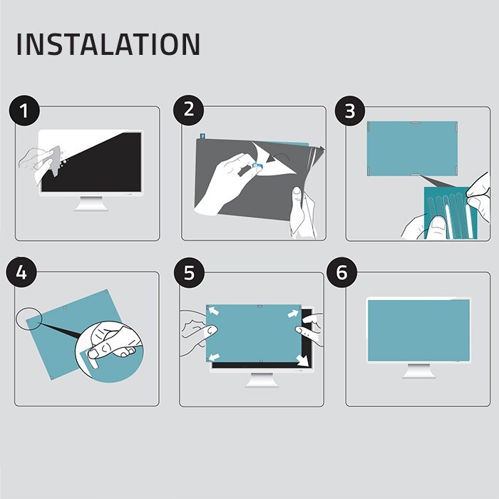 Qoltec 51049 Filtr światła niebieskiego 27" | 16:9 | Ochrona wzroku | Anti Glare