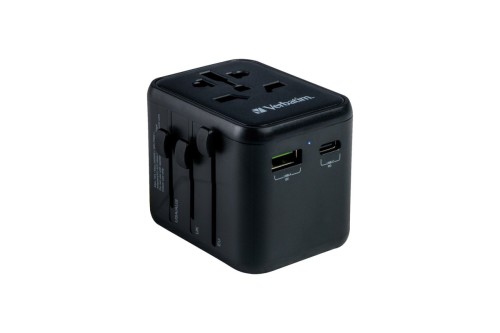 Verbatim 49544 adapter wtyczek zasilających Uniwersalne Czarny