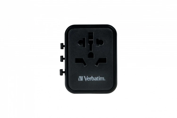 Verbatim 49544 adapter wtyczek zasilających Uniwersalne Czarny