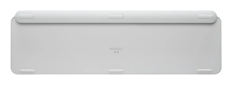 Klawiatura Logitech MX Keys S 920-011566 RF Wireless + Bluetooth QWERTZ Niemiecki Aluminium, Biała