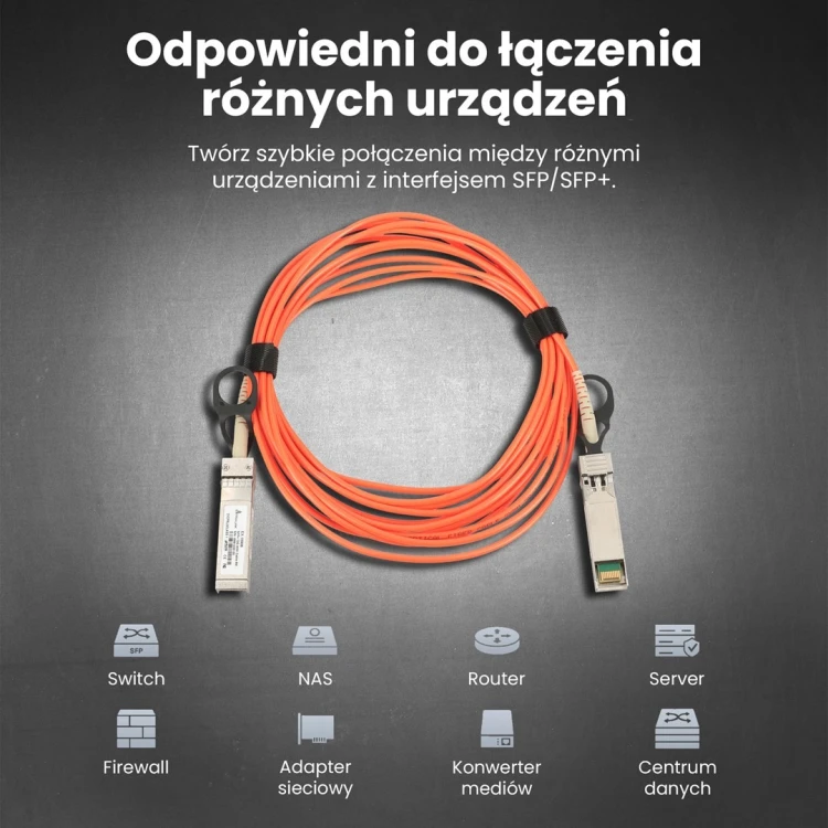 Extralink Kabel SFP+ AOC AOC SFP+ 10Gbps, 5m