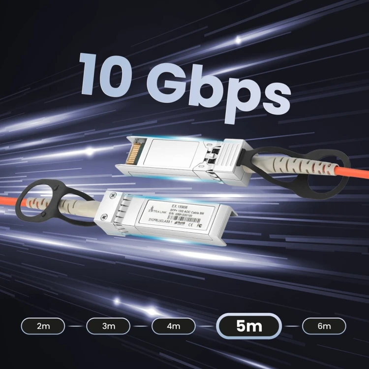 Extralink Kabel SFP+ AOC AOC SFP+ 10Gbps, 5m