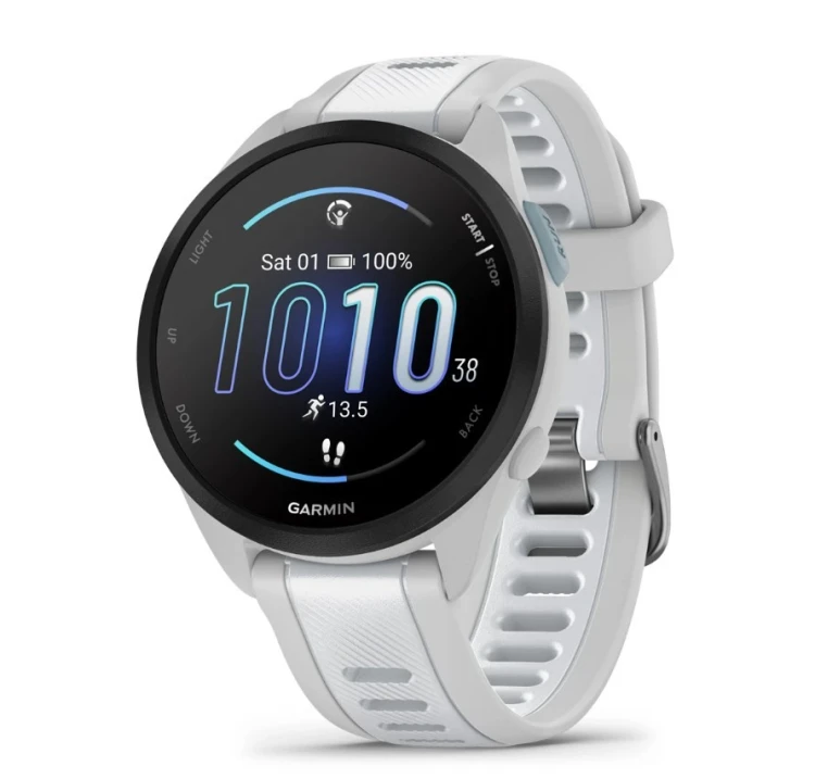 Zegarek sportowy Garmin Forerunner 165 AMOLED 43mm Whitestone