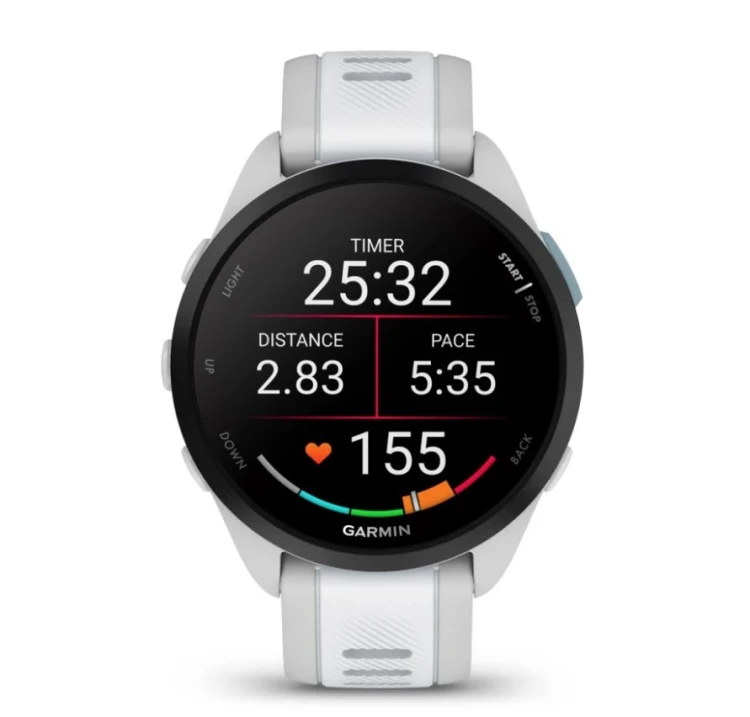 Zegarek sportowy Garmin Forerunner 165 AMOLED 43mm Whitestone