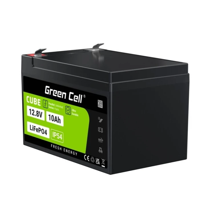 GREEN CELL AKUMULATOR LIFEPO4 CUBE 10AH 12V/12.8V 128WH LFPGC12V10AH