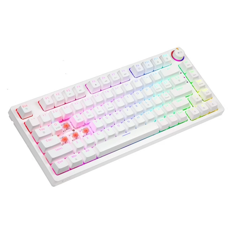 SAVIO KLAWIATURA MECHANICZNA BEZPRZEWODOWA PHENIX WHITE GATERON RED PRO ABS