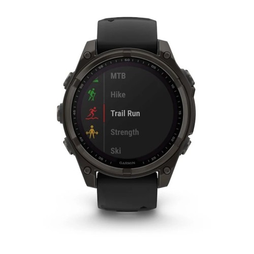 Zegarek sportowy Garmin Fenix 8 AMOLED Solar Sapphire 47mm Titanium Carbon Gray