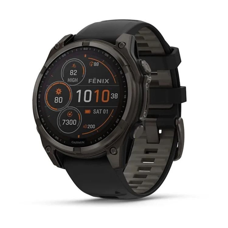 Zegarek sportowy Garmin Fenix 8 AMOLED Solar Sapphire 47mm Titanium Carbon Gray