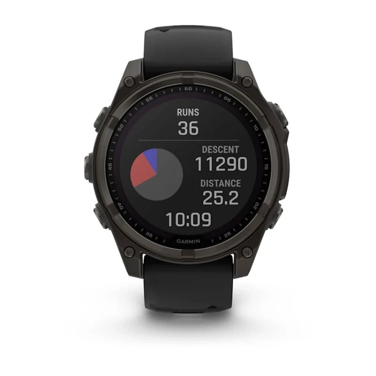 Zegarek sportowy Garmin Fenix 8 AMOLED Solar Sapphire 47mm Titanium Carbon Gray