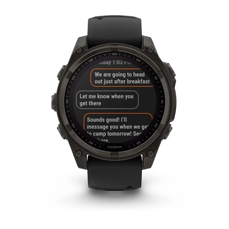 Zegarek sportowy Garmin Fenix 8 AMOLED Solar Sapphire 47mm Titanium Carbon Gray