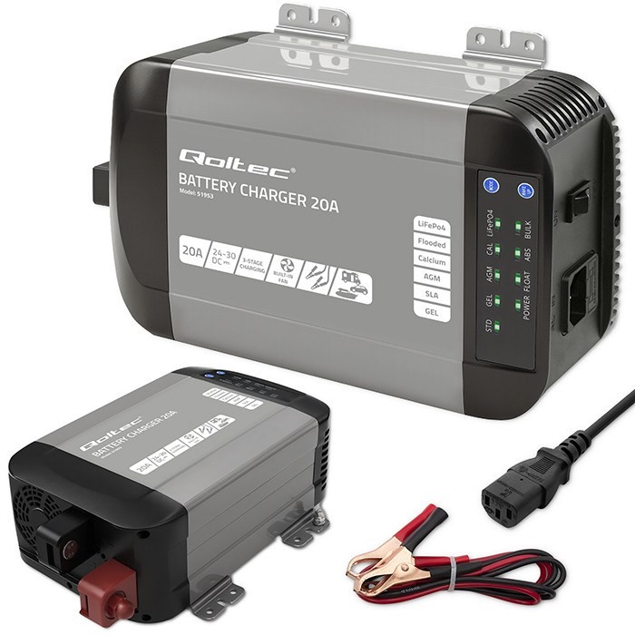 Ładowarka inteligentna Monolith do akumulatorów LiFePO4 AGM GEL SLA 20A 24V