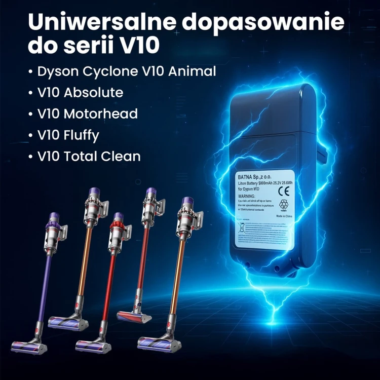Bateria, akumulator do odkurzacza Dyson V10 25.2V 3000mAh