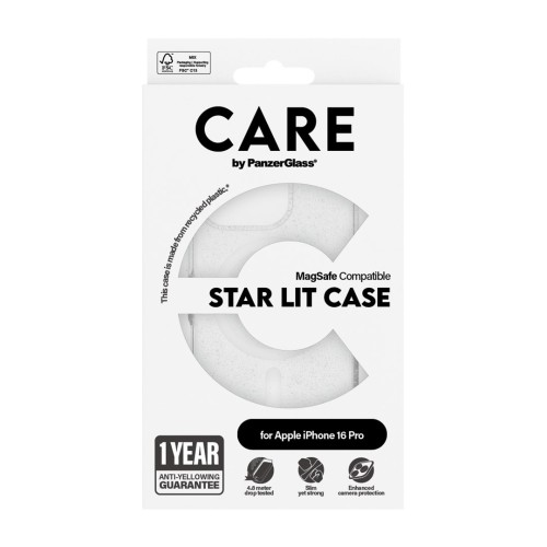 PanzerGlass CARE by PG White MagS iPhone16 6.3 Pro pokrowiec na telefon komórkowy Przezroczysty