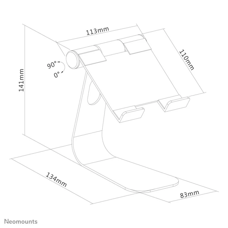 Neomounts by Newstar DS15-050 Uchwyt pasywny Tablet/UMPC Srebrny