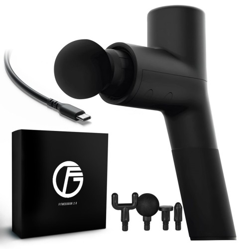 Extralink Massage Gymgun Fit 2.0 Lite | Pistolet do masażu | 4 głowice, 6 trybów