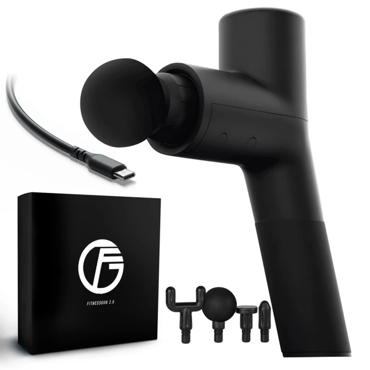 Extralink Massage Gymgun Fit 2.0 Lite | Pistolet do masażu | 4 głowice, 6 trybów