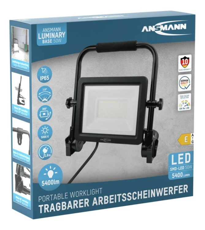 Lampa przemysłowa Ansmann FL50W-AC Industrial light EEC E (A - G) 50 W 5400 lm Daylight white 1600-0627