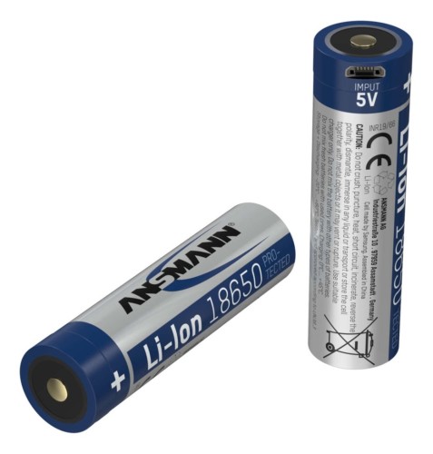 Ansmann 1307-0003 bateria do użytku domowego Bateria do ponownego naładowania 18650 Litowo-jonowa (Li-Ion)