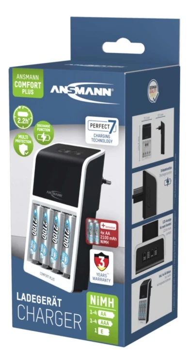 Ansmann Comfort Plus ładowarka z 4xAA2100 Akku 1001-0094-01