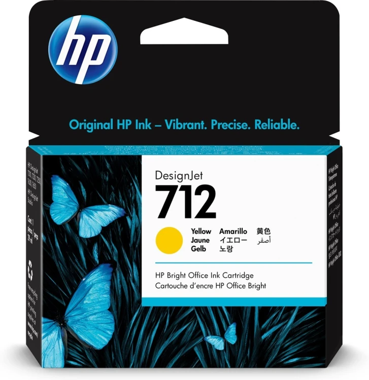 HP 712 29-ML YELLOW DESIGNJET/INK CARTRIDGE