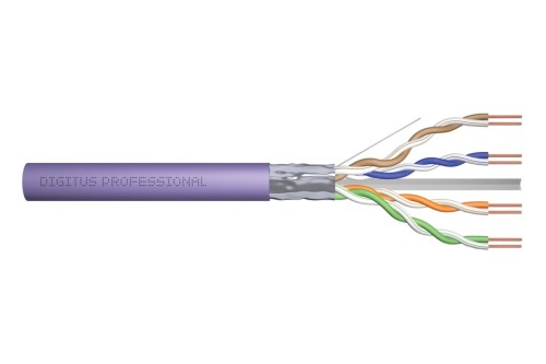 Digitus Kabel instalacyjny kat.6, F/UTP, Eca, AWG 23/1, LSOH, 305m, fioletowy, karton