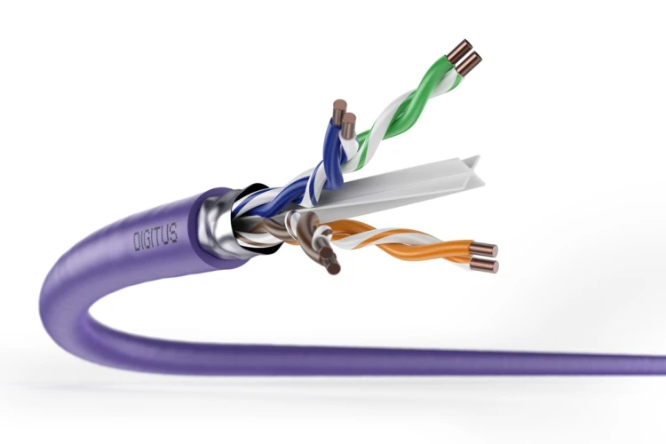 Digitus Kabel instalacyjny kat.6, F/UTP, Eca, AWG 23/1, LSOH, 305m, fioletowy, karton