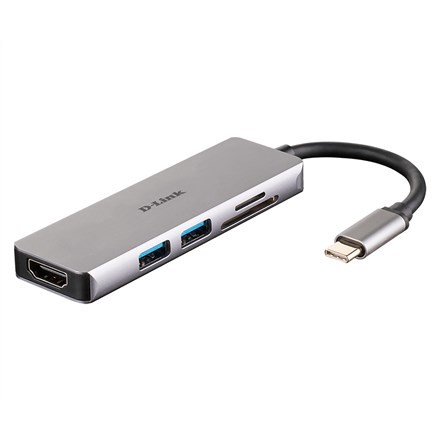 D-link- Hub USB-C-2xUSB,1xSD/microSD 1xHDMI