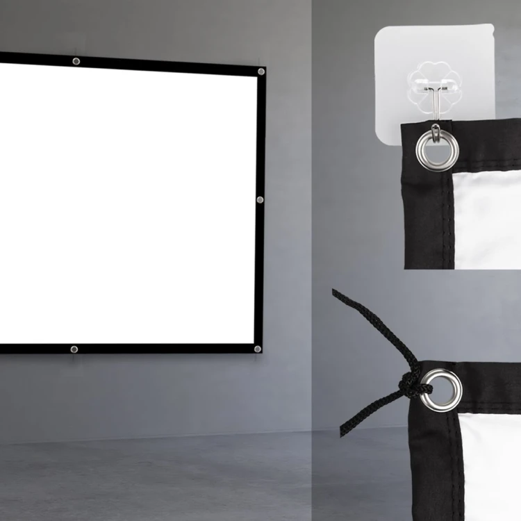 MACLEAN EKRAN PROJEKCYJNY 84", 175X131CM, , OBRAMOWANIE 25MM 4:3, HACZYKI DO NACIĄGU MC-166
